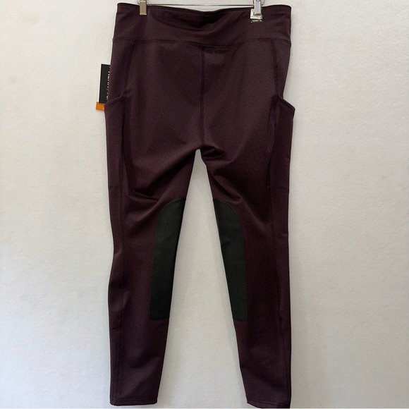 Kerrits Fleece Lite II Knee Patch Tight Women's XL Vineyard Maroon USA Made NWT - Picture 7 of 9